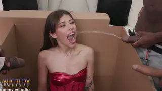 Petite Latina Handles Three Cocks in Anal DP