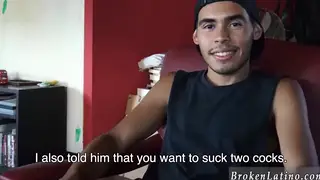 Latino Pair Share Oral Heat Before Bareback Ride
