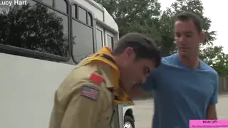 Bound Scout Leader Endures Intense Ball Busting