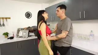 Petite Latina Gets Stuck Then Takes Handyman's Big Cock