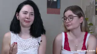 Blonde European Enjoys Lesbian Pegging With Pierced Partner