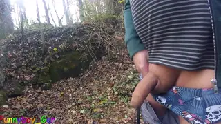 European Guy Masturbates Outdoors at Castle Ruins