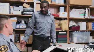 Ebony Officer Takes Superior Bareback in Uniform
