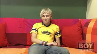 European Twink Strokes His Uncut Cock Alone