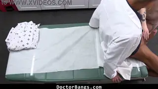 Petite Nurse Takes Doctor's Creampie in Exam Room