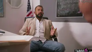 Teacher and Two Students Explore Each Other on a Classroom Desk