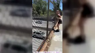 Busty Blonde Teen Gives POV Blowjob Outdoors