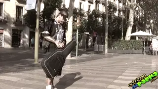 Tattooed European Brunette Takes a Cumshot on Her Glasses