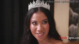 Bride in Wedding Skirt Seduces Groom's Older Man