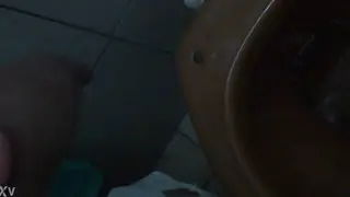 Guy Jerks Off Then Lets Loose a Hot Stream
