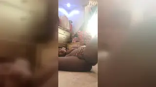Pregnant Ebony Beauty Solo in Cosplay