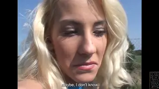 Blonde Teen Handles Double Penetration in Group Scene