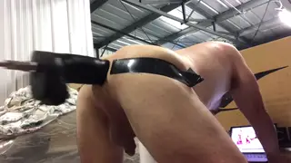 Femboy Rides Machine Dildo Through Intense Gym Session