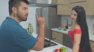 Tattooed Stepmom Rides Stepson on the Couch