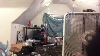 Chubby Brunette Shows Butt Crack While Tidying Up