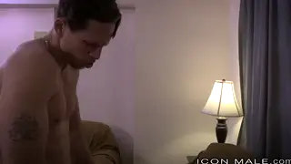 Muscular Handyman Takes a Slim Guy Doggystyle on the Couch