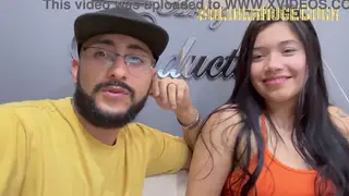 Curvy Latina Teen Swallows Facial After Rimjob