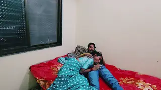 Neighbour Arranges a Threesome with Petite Indian Teen