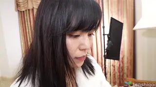 Brunette Teen Explores Her Body in a Solo Backstage Moment