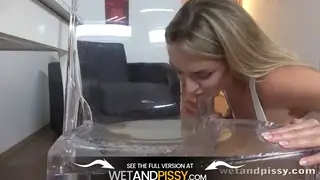 Blonde Teen Explores Pissing Play and Squirts