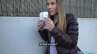 European Babe Accepts Cash for Public POV Blowjob