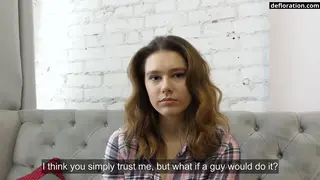 Hairy Brunette Amateur Shows Off in Casting Debut