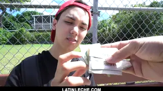 Latino Newcomer Takes Bareback Pounding from Cameraman