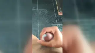 Amateur Guy Strokes His Cock to a Quick Finish