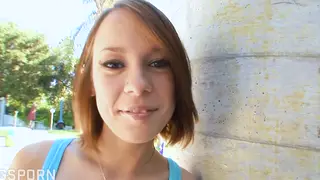Petite Brunette Rides Her Boyfriend Hard Before a Messy Cumshot