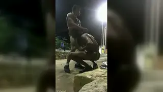 Amateur Couple Fucks in the Street at Dawn