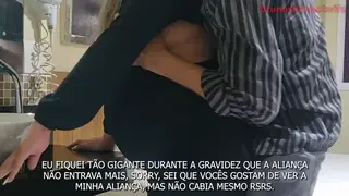 Pregnant Latina Dominates Cuckold Husband