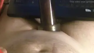 Solo Guy Tests Penis Pump in Close-Up Session
