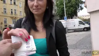 European Teen Accepts Cash For Public Blowjob While Boyfriend Watches