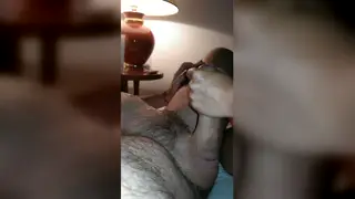 European MILF Uses Toy on Husband Before He Explodes