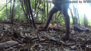 Petite Woman Explores Desire With Muscular Partner Outdoors