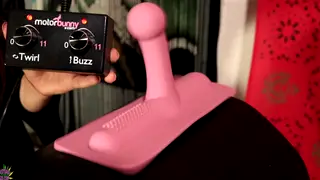 Teen in Silk Robe Tests a Sex Machine With Glasses On
