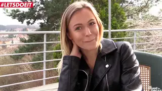 Petite Czech Blonde Rides Vibrator to Shivering Climax