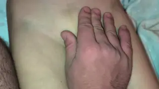 Busty Stepsister Enjoys Sensual Massage and Handjob in Bed