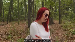 Redhead Stepmom Rides Stepson in Tent