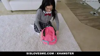 Stepsister Offers Hairy Asian Pussy for Raw Anal POV