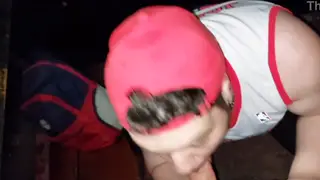 Hairy Latino Bear Gives Blowjob at Gloryhole Cabin