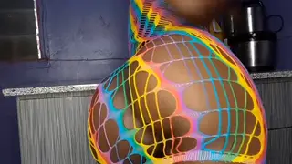 Petite Ebony Teen Takes BBC Doggystyle in Kitchen