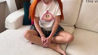 Petite European Girlfriend Takes Double Cum from Stepdad and Boyfriend