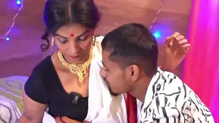 Indian Stepmom Seduces Stepson With Massage and Deep Blowjob