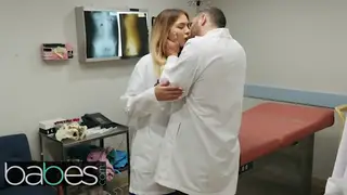 Busty Doctor in Uniform Takes a BBC Doggystyle for a Facial
