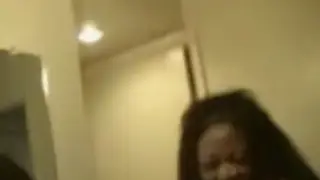 Ebony Beauty Takes Facial After Intense Handjob