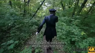 European Driver Seduces Passenger in Stockings