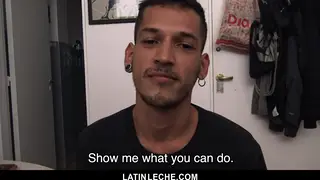 Hairy Latino Stud Worships an Uncut Cock in a Bareback Orgy