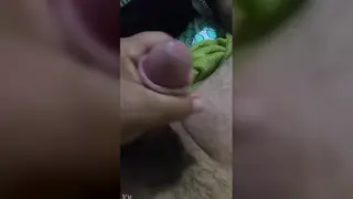 Solo Man Strokes Hard While Imagined Authority Watches