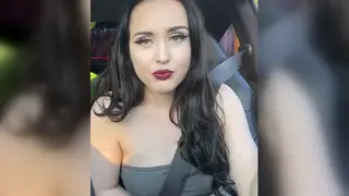 Indian Woman Smokes Sensually in Backseat